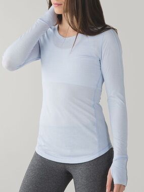 Lululemon 5 Mile Long Sleeve Heathered Chalk Size 4 – Running & Activewear